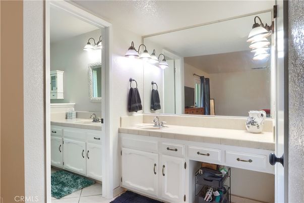 Bathroom, Dual Sink Vanities, Interior, Tile Countertops