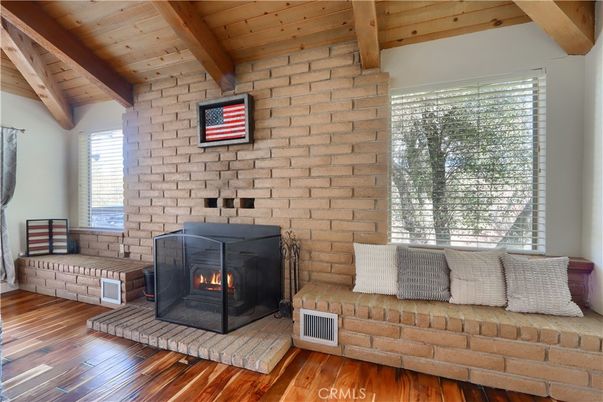 Fireplace, Interior, Stone Walls, Wooden Beams, Wooden Ceilings, Wood Texture Flooring