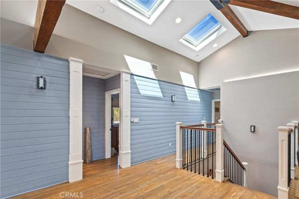 Interior, Recessed Lighting, Wooden Beams, Wood Texture Flooring