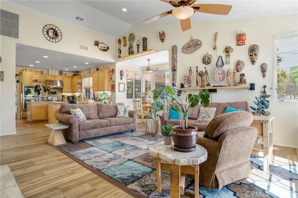 Interior, Kitchen, Living room, Recessed Lighting, Stainless Steel Appliances, Wood Texture Flooring