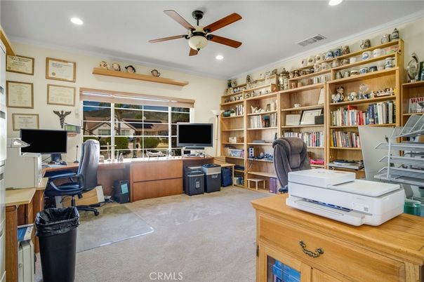 Home Office, Interior, Recessed Lighting