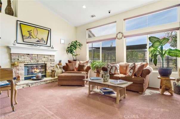 Fireplace, Interior, Living room, Recessed Lighting