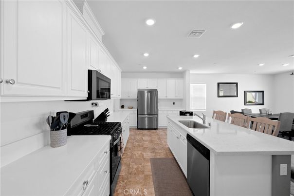 Dining room, Interior, Kitchen, Recessed Lighting, Stainless Steel Appliances