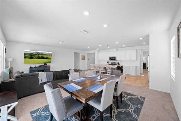 Dining room, Interior, Kitchen, Living room, Recessed Lighting, Stainless Steel Appliances