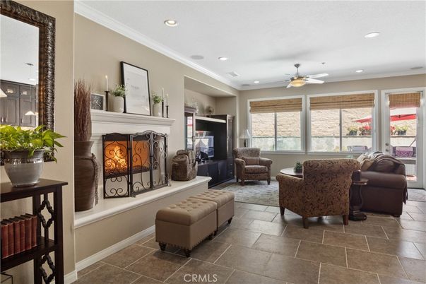 Fireplace, Interior, Living room, Recessed Lighting