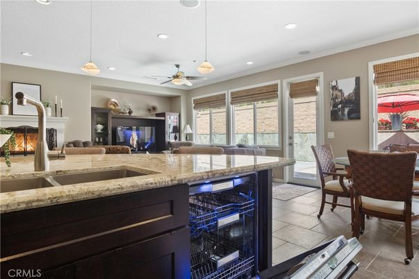 Dining room, Fireplace, Interior, Pendant Lights, Recessed Lighting