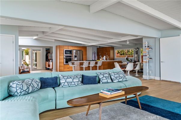 Dining room, Interior, Kitchen, Living room, Stainless Steel Appliances, Wood Texture Flooring