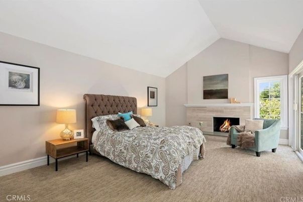 Bedroom, Fireplace, Interior