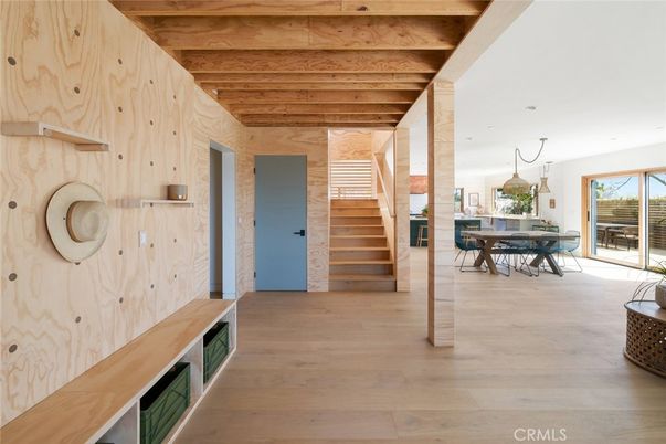 Dining room, Interior, Pendant Lights, Wooden Beams, Wooden Ceilings, Wood Texture Flooring, Wooden Walls