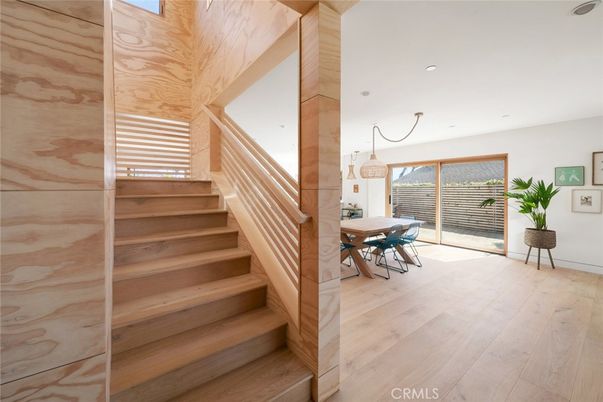 Interior, Pendant Lights, Recessed Lighting, Wood Texture Flooring, Wooden Walls
