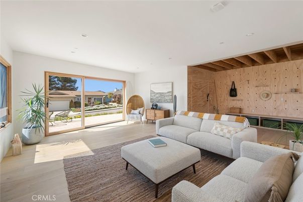 Interior, Living room, Recessed Lighting, Wood Texture Flooring, Wooden Walls