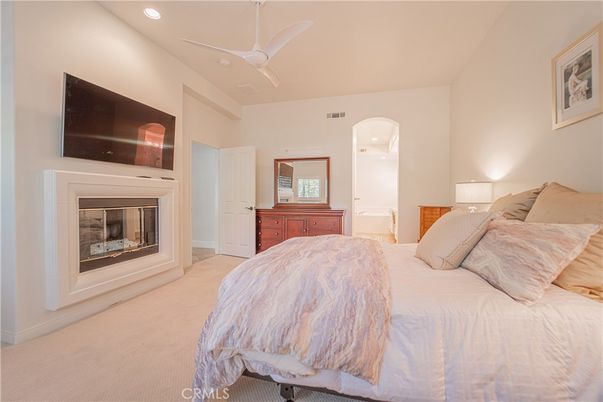 Bedroom, Fireplace, Interior, Recessed Lighting