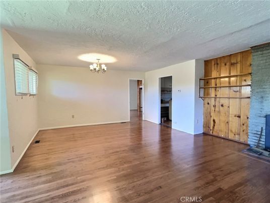Chandelier, Empty room, Interior, Wood Texture Flooring