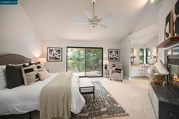 Bedroom, Fireplace, Interior