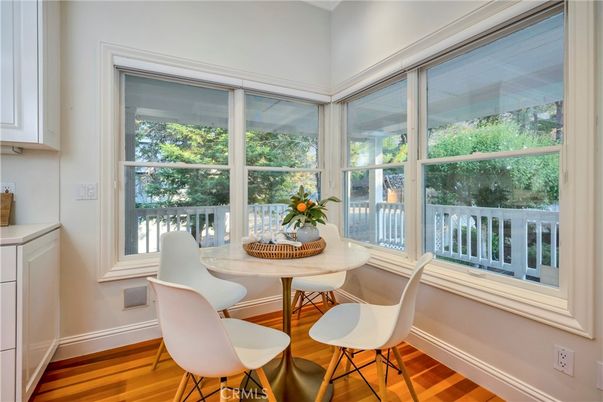 Dining room, Interior, Sun Room, Wood Texture Flooring