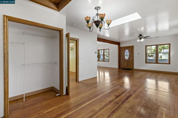 Chandelier, Empty room, Interior, Wood Texture Flooring