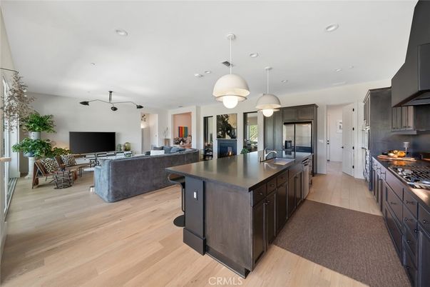 Interior, Kitchen, Living room, Pendant Lights, Recessed Lighting, Wood Texture Flooring