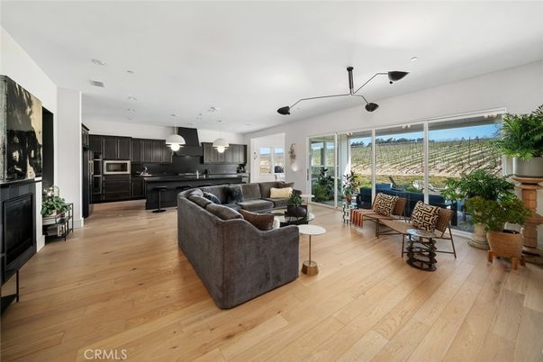Interior, Kitchen, Living room, Pendant Lights, Recessed Lighting, Stainless Steel Appliances, Wood Texture Flooring