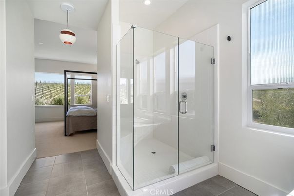 Bathroom, Glass Shower, Interior, Pendant Lights, Recessed Lighting
