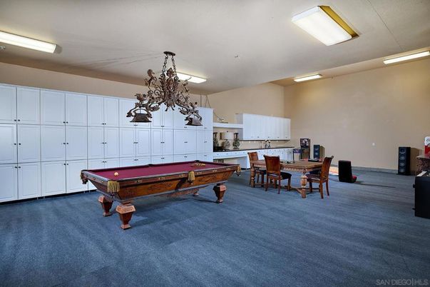 Billiard Table, Chandelier, Game Room, Interior