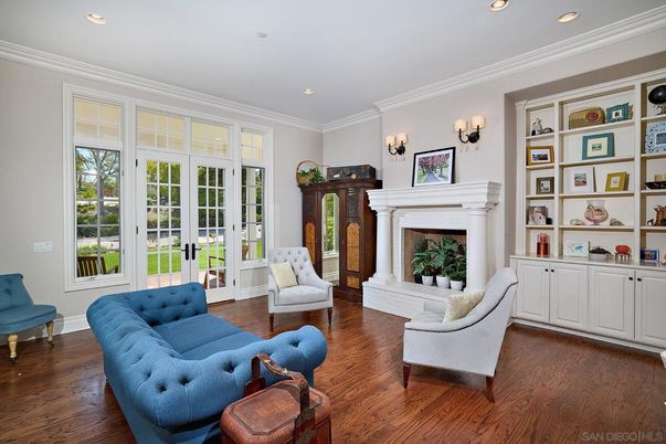 Fireplace, Interior, Recessed Lighting, Wood Texture Flooring