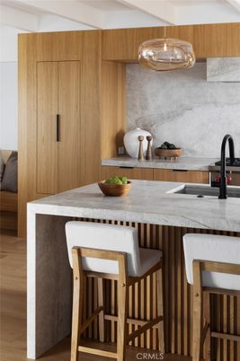 Interior, Kitchen, Pendant Lights, Wood Texture Flooring