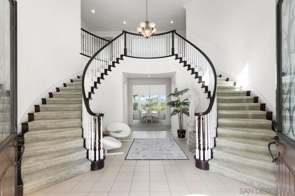 Chandelier, Interior, Marble, Recessed Lighting