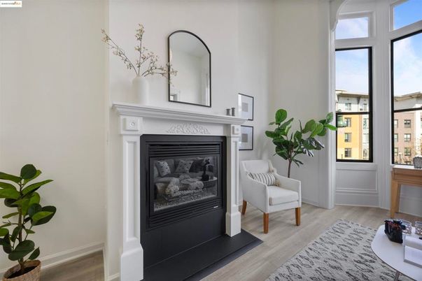 Fireplace, Interior, Wood Texture Flooring