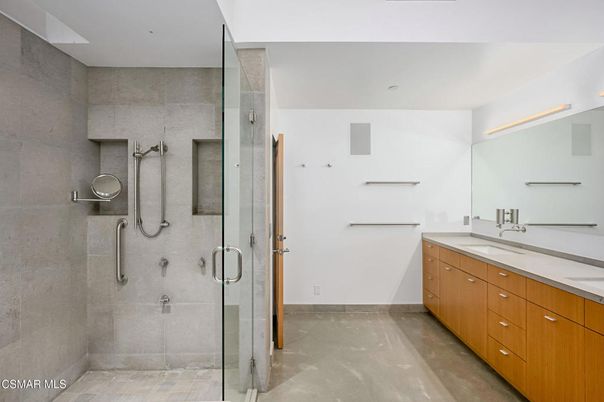 Bathroom, Dual Sink Vanities, Glass Shower, Interior
