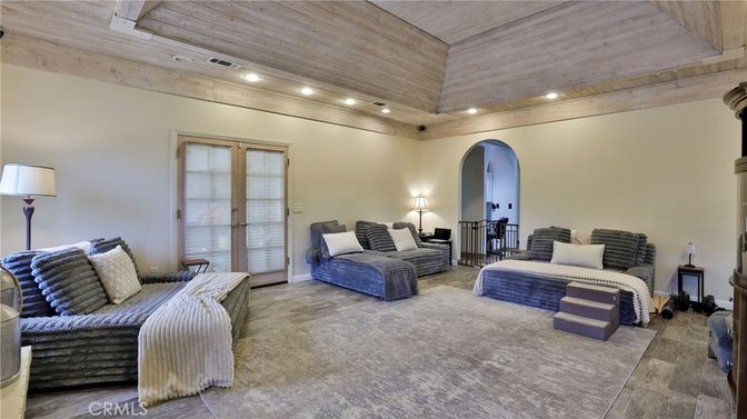 Bedroom, Interior, Recessed Lighting, Wooden Ceilings