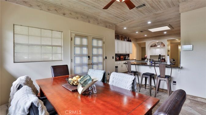 Dining room, Interior, Kitchen, Recessed Lighting, Wooden Ceilings