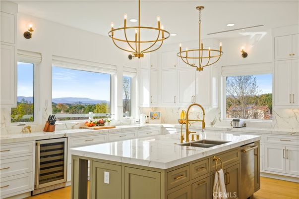 Chandelier, Interior, Kitchen, Pendant Lights, Recessed Lighting, Wood Texture Flooring