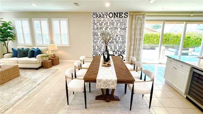Dining room, Interior, Living room, Recessed Lighting