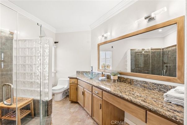 Bathroom, Dual Sink Vanities, Glass Shower, Interior