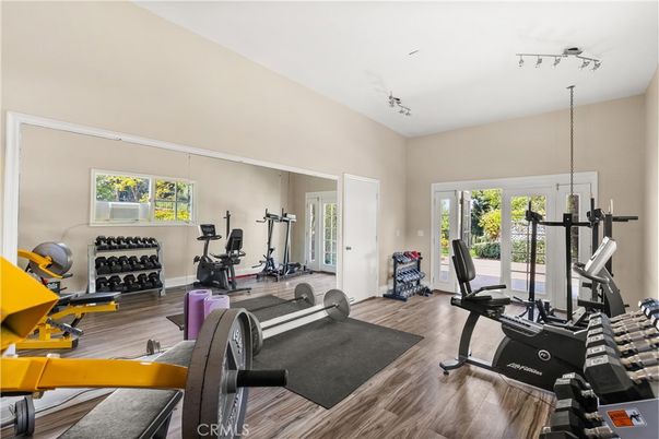 Fitness Equipment, Gym, Interior, Wood Texture Flooring