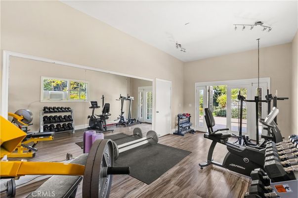 Fitness Equipment, Gym, Interior, Wood Texture Flooring