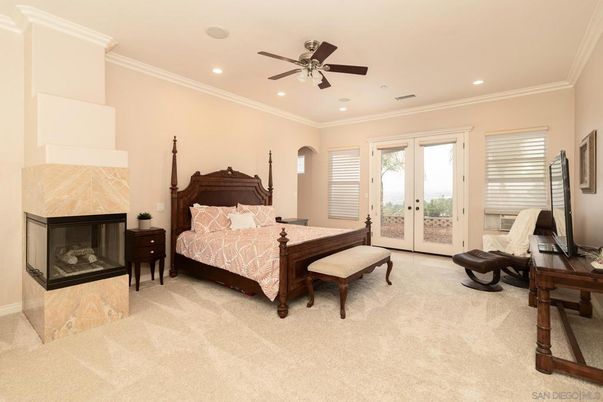 Bedroom, Fireplace, Interior, Recessed Lighting