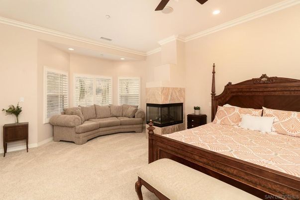 Bedroom, Fireplace, Interior, Recessed Lighting