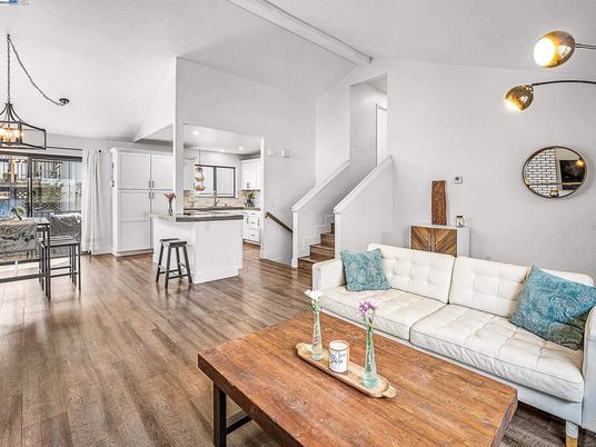 Dining room, Interior, Kitchen, Living room, Pendant Lights, Recessed Lighting, Wood Texture Flooring