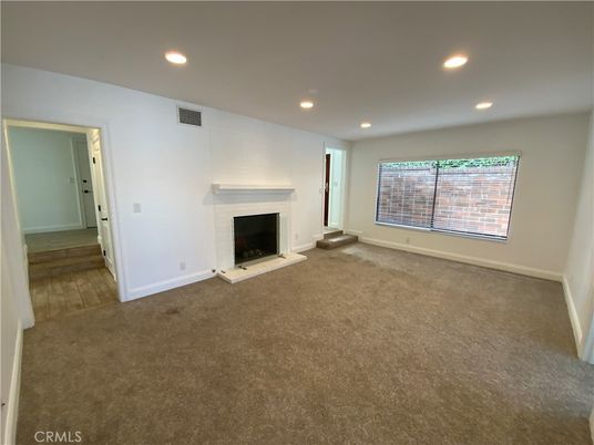 Empty room, Fireplace, Interior, Recessed Lighting