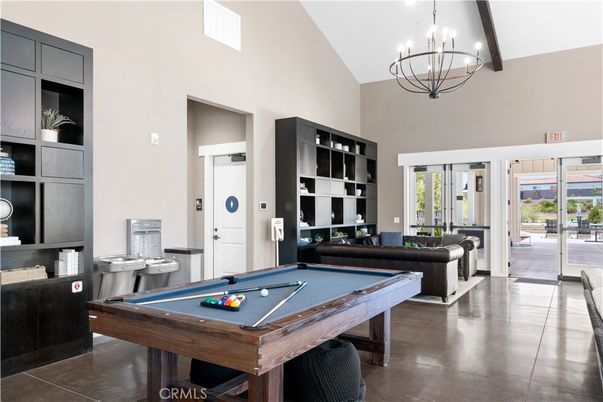 Billiard Table, Chandelier, Game Room, Interior, Living room, Pendant Lights