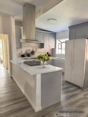 Interior, Kitchen, Wood Texture Flooring