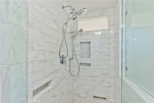Bathroom, Glass Shower, Interior, Marble Walls
