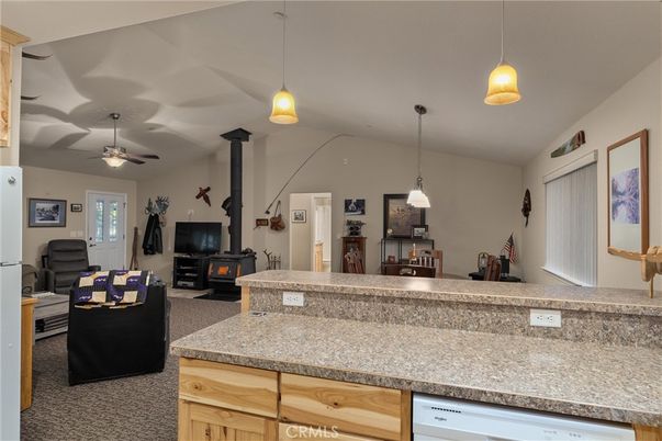 Fireplace, Interior, Living room, Pendant Lights