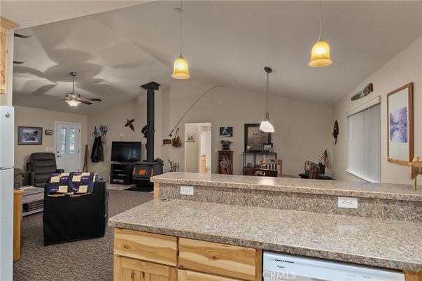 Fireplace, Interior, Living room, Pendant Lights