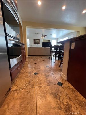 Dining room, Interior, Kitchen, Recessed Lighting, Stainless Steel Appliances
