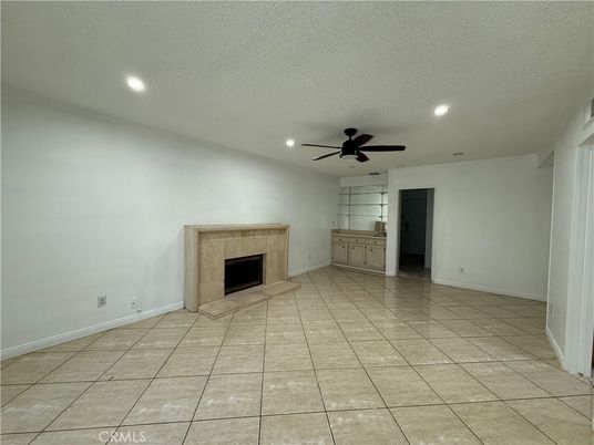 Empty room, Fireplace, Interior, Recessed Lighting