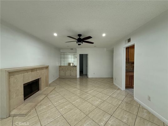 Empty room, Fireplace, Interior, Recessed Lighting