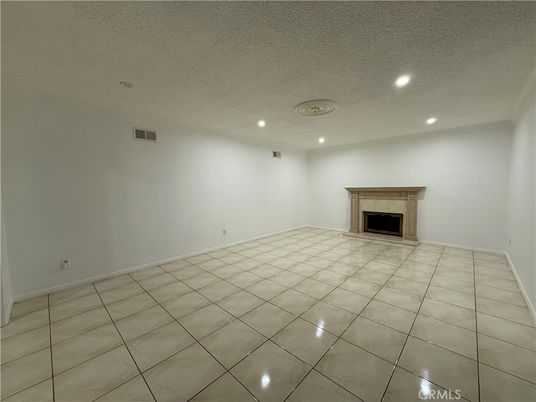 Empty room, Fireplace, Interior, Recessed Lighting