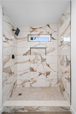 Bathroom, Glass Shower, Interior, Marble Walls